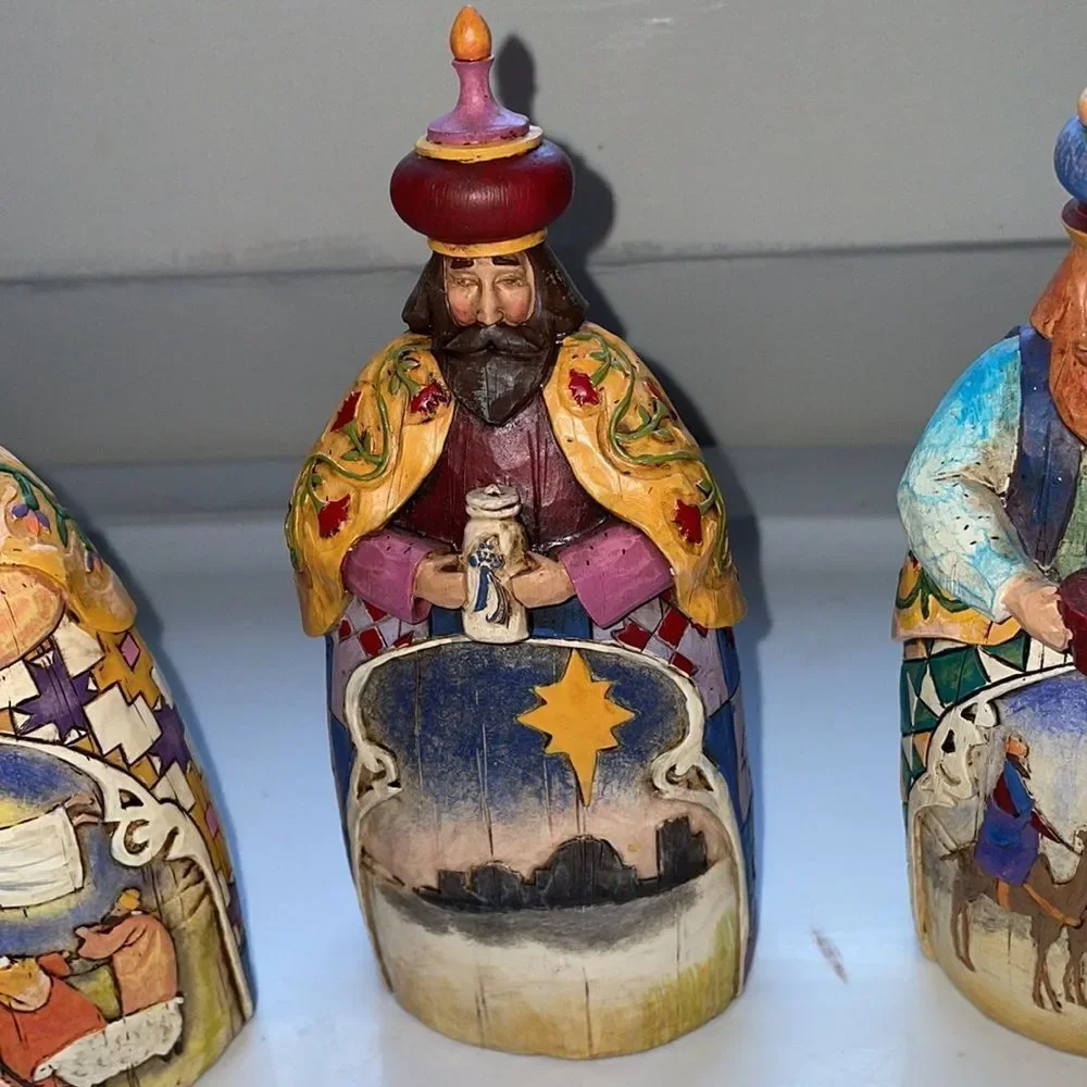 Vtg 2003 Jim Shore Let Every Heart Prepare Him Room Wisemen Three Figurines‎